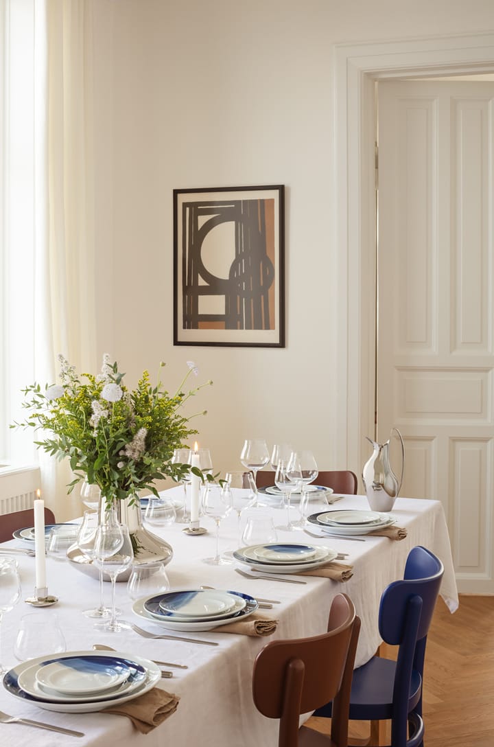 Assiette de dîner Koppel décor Ø27 cm, Blanc-bleu Georg Jensen