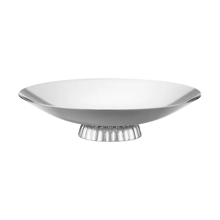 Bernadotte plat de service bas - Acier inoxydable, Ø28 cm - Georg Jensen