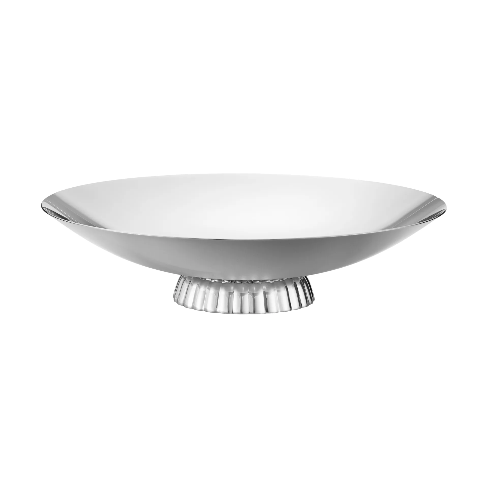 Bernadotte plat de service bas, Acier inoxydable, Ø34 cm Georg Jensen
