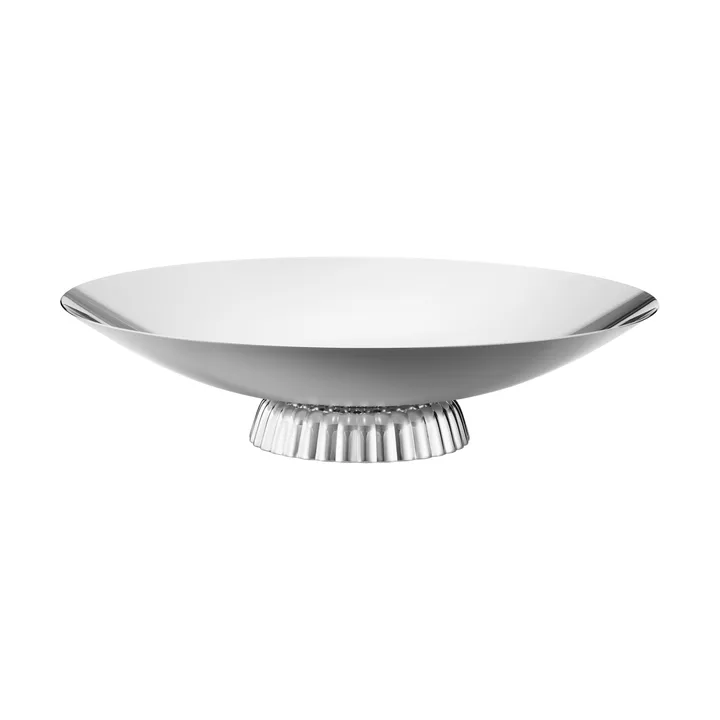 Bernadotte plat de service bas - Acier inoxydable, surtable. Ø40 cm - Georg Jensen