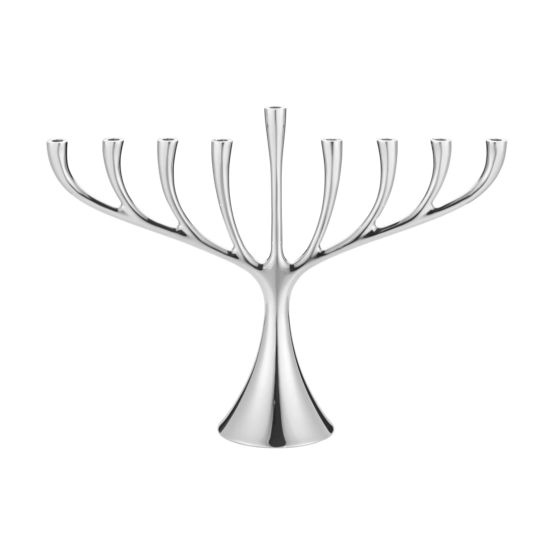 Bougeoir à neuf branches Cobra Menorah, Acier inoxydable Georg Jensen