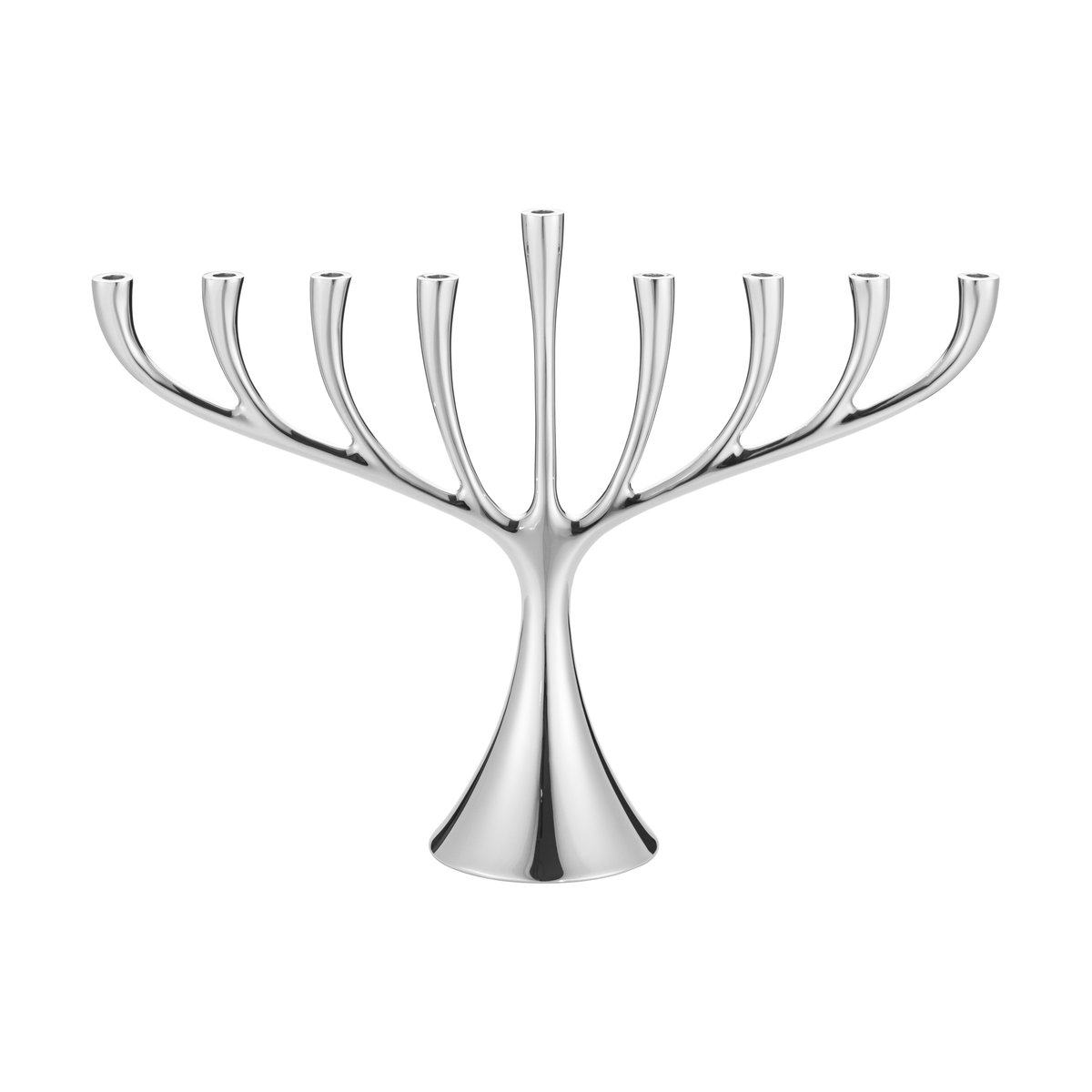 Georg Jensen Bougeoir à neuf branches Cobra Menorah Acier inoxydable