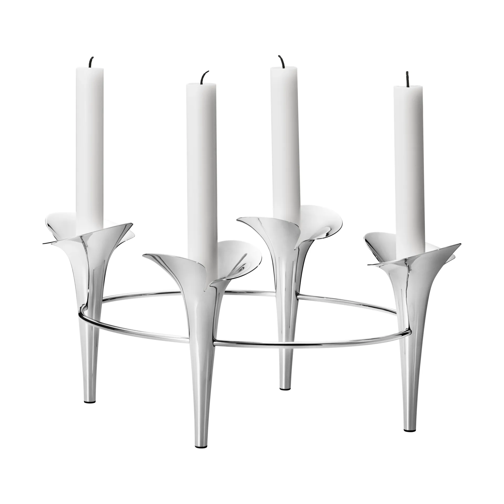 Bougeoir Bloom Ø28 cm, Acier inoxydable Georg Jensen