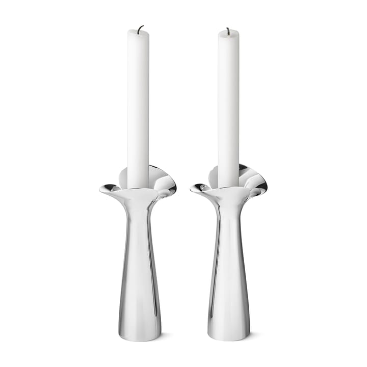 Bougeoir Bloom Botanica Lot de 2 - Acier inoxydable - Georg Jensen