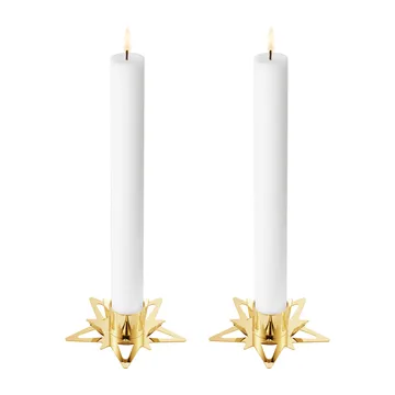 Bougeoir Classic christmas star Ø9 cm Lot de 2 - Doré - Georg Jensen