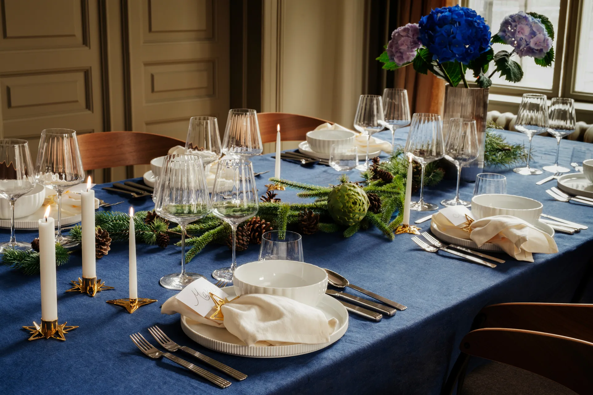 Bougeoir Classic christmas star Ø9 cm Lot de 2, Doré Georg Jensen