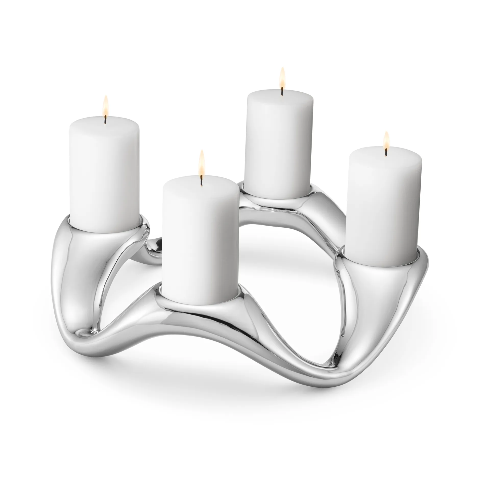 Bougeoir Cobra Ø33 cm, Acier inoxydable Georg Jensen