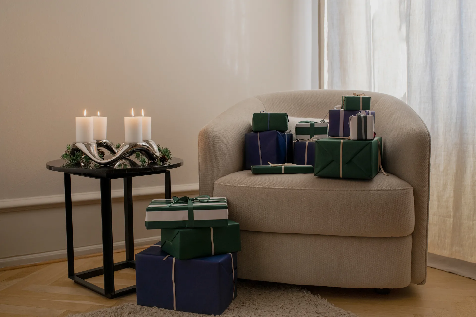 Bougeoir Cobra Ø33 cm, Acier inoxydable Georg Jensen