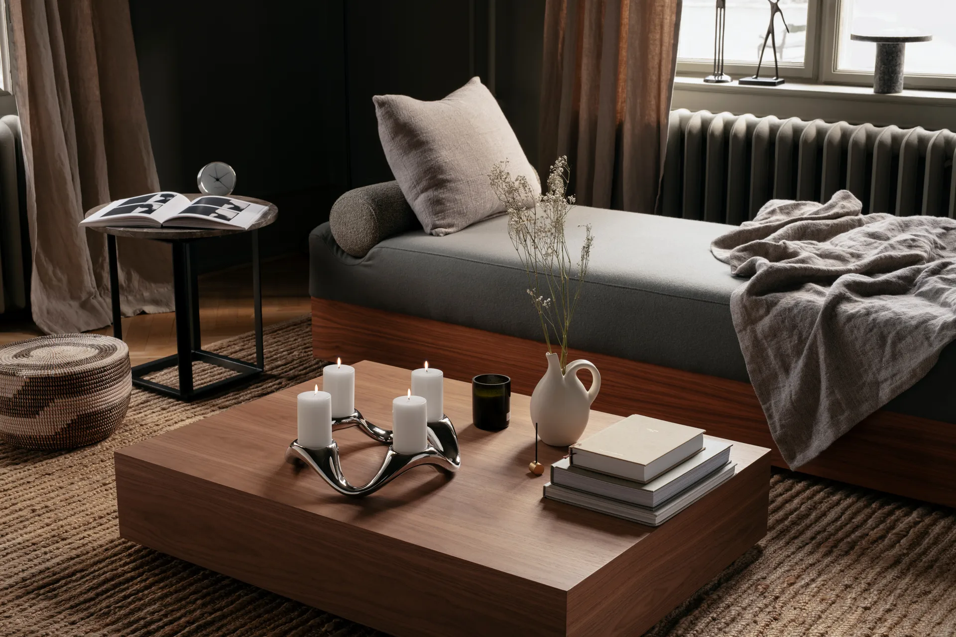 Bougeoir Cobra Ø33 cm, Acier inoxydable Georg Jensen