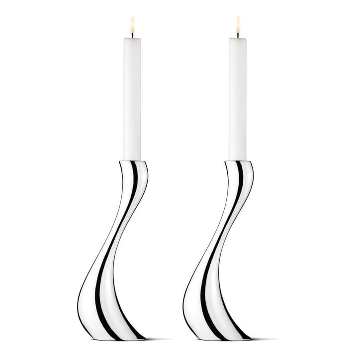 Bougeoir Cobra, lot de 2 - grand, 24 cm - Georg Jensen