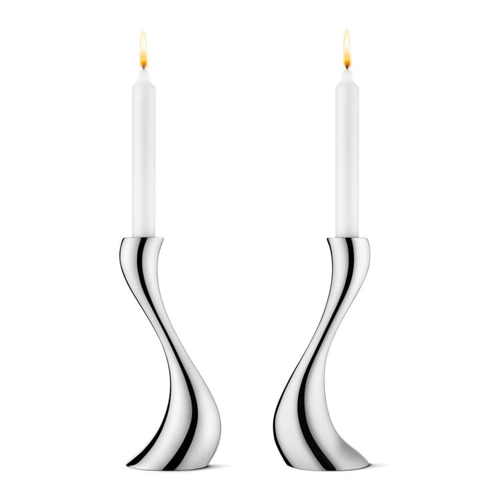 Bougeoir Cobra, lot de 2 - moyen, 20 cm - Georg Jensen