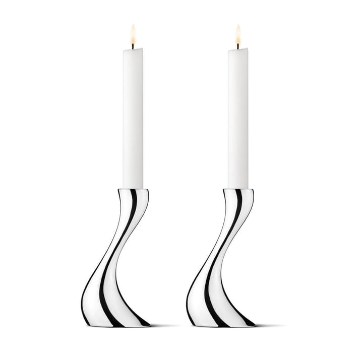 Bougeoir Cobra, lot de 2 - petit, 16 cm - Georg Jensen