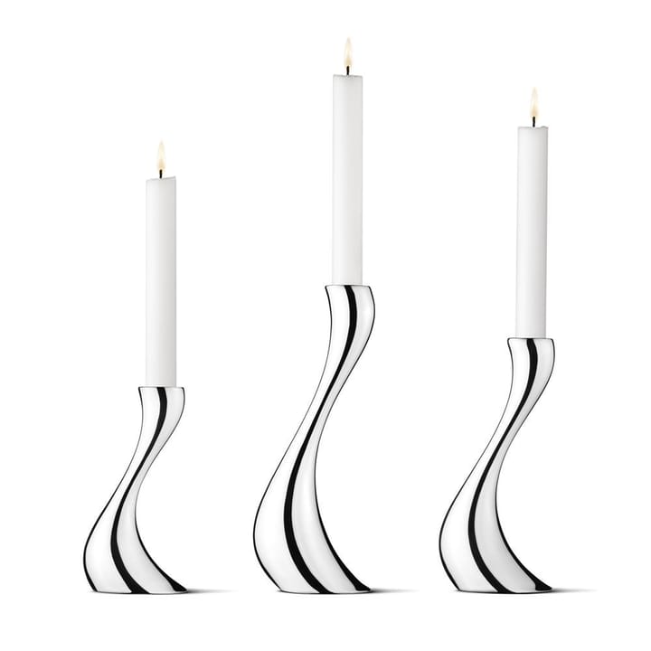 Bougeoir Cobra lot de 3 - acier inoxydable - Georg Jensen