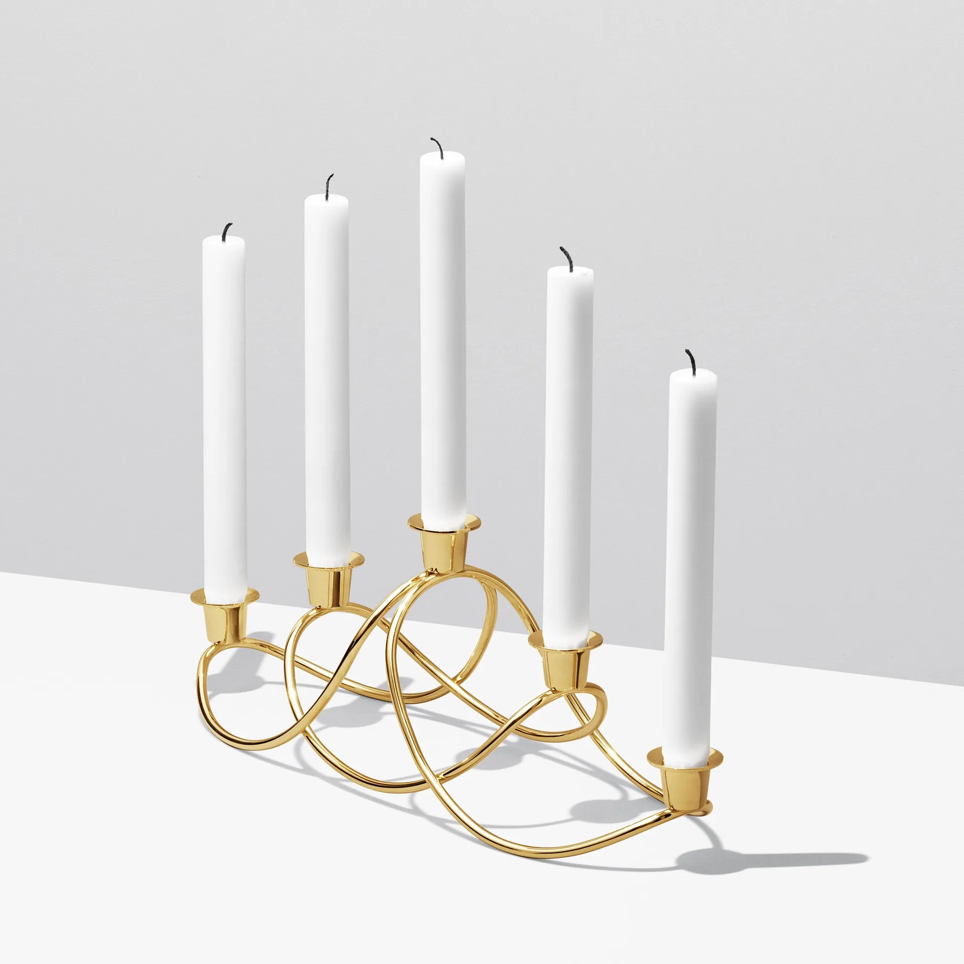 Bougeoir Harmony, doré Georg Jensen