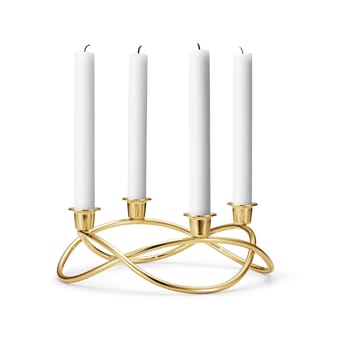 Bougeoir Season Ø26 cm - plaqué or - Georg Jensen