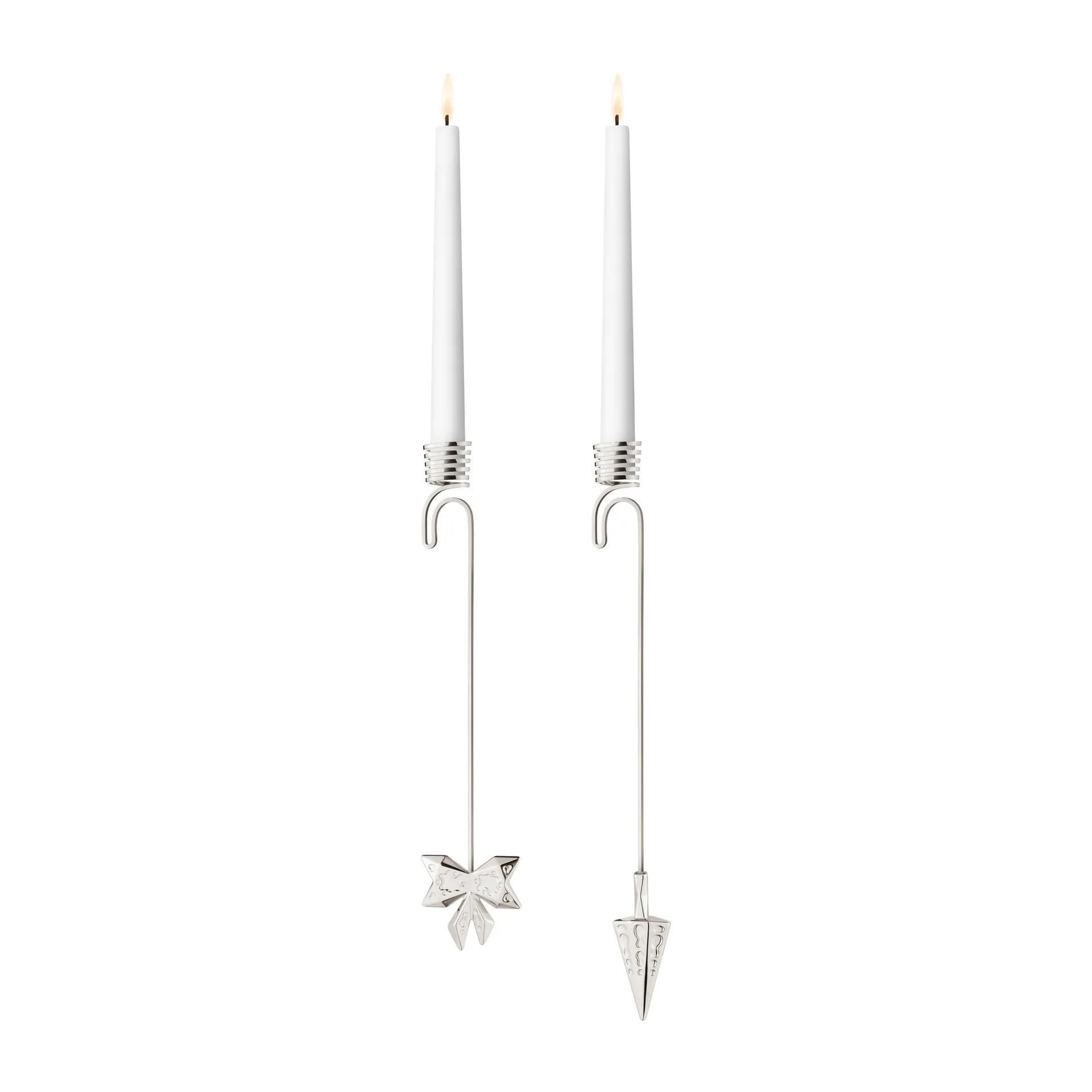 Bougeoir suspendu 2022 Bow & Cone 2 pièces, Plaque palladium Georg Jensen