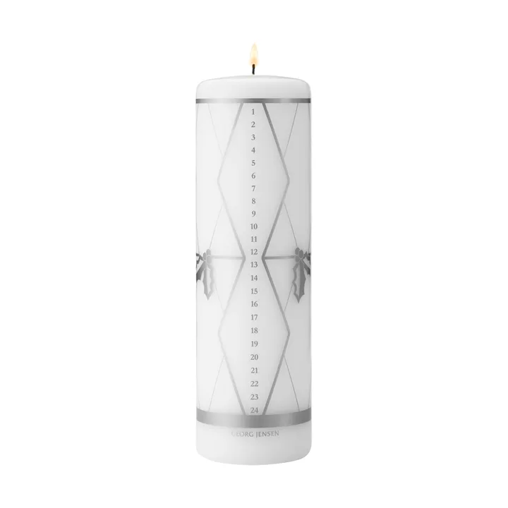 bougie calendrier 2026 - impression argentée - Georg Jensen