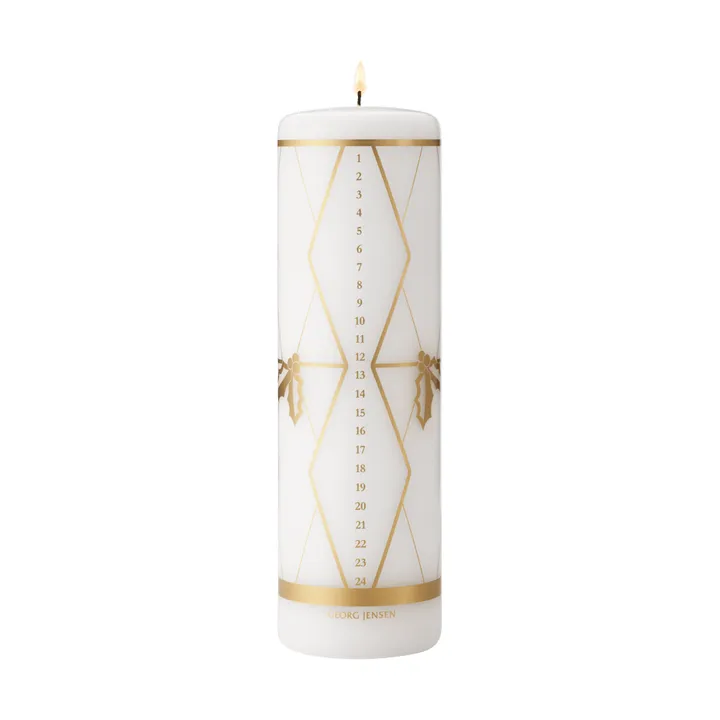 bougie calendrier 2026 - impression dorée - Georg Jensen