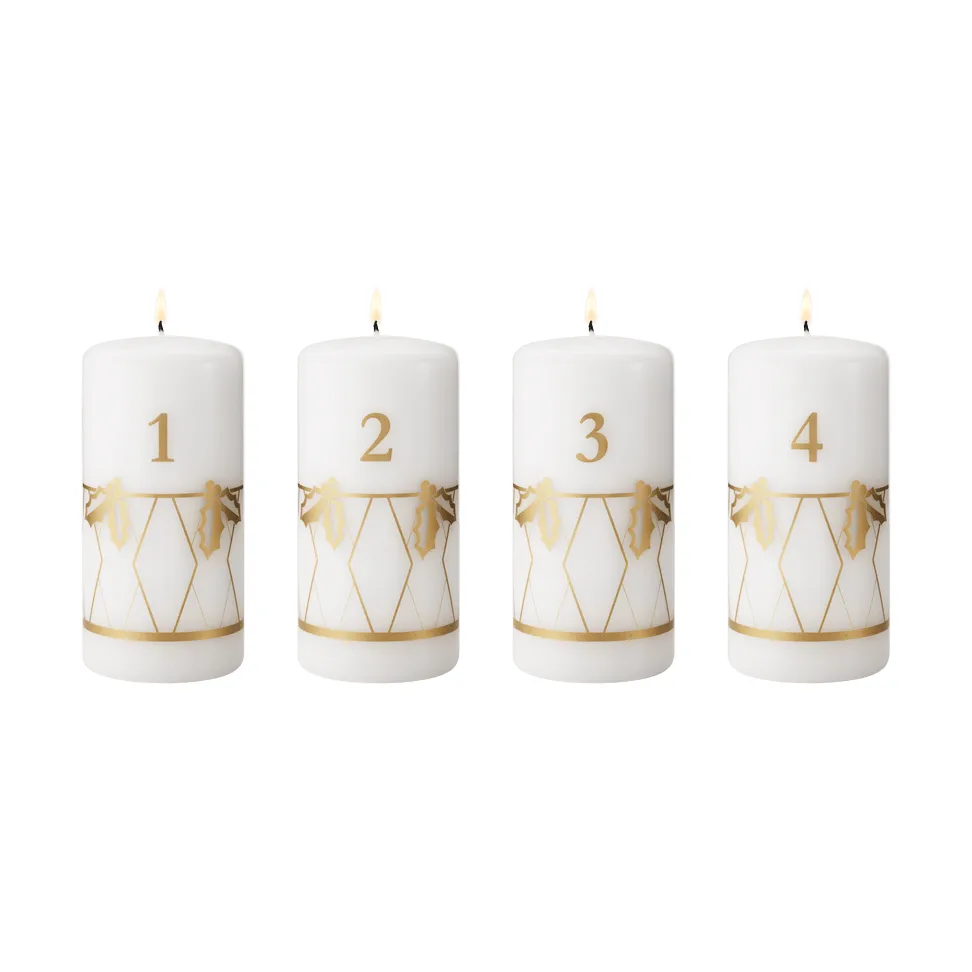 bougie de l’Avent 2026, impression dorée, 4 pièces Georg Jensen