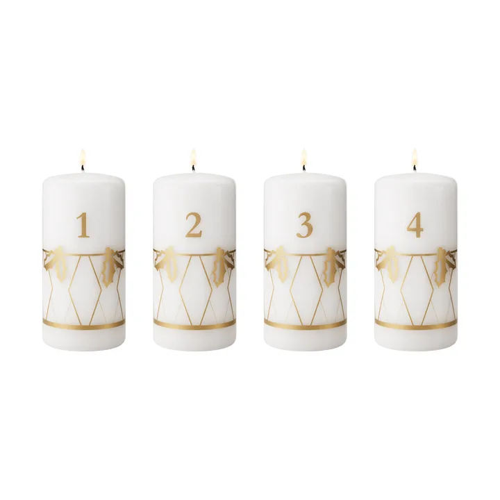 bougie de l’Avent 2026 - impression dorée, 4 pièces - Georg Jensen