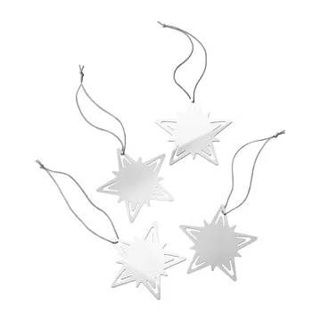 Cadeau décoratif Classic christmas star Lot de 4 - Argenté - Georg Jensen