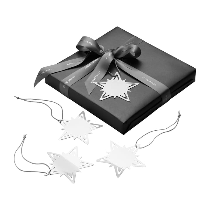 Cadeau décoratif Classic christmas star Lot de 4, Argenté Georg Jensen