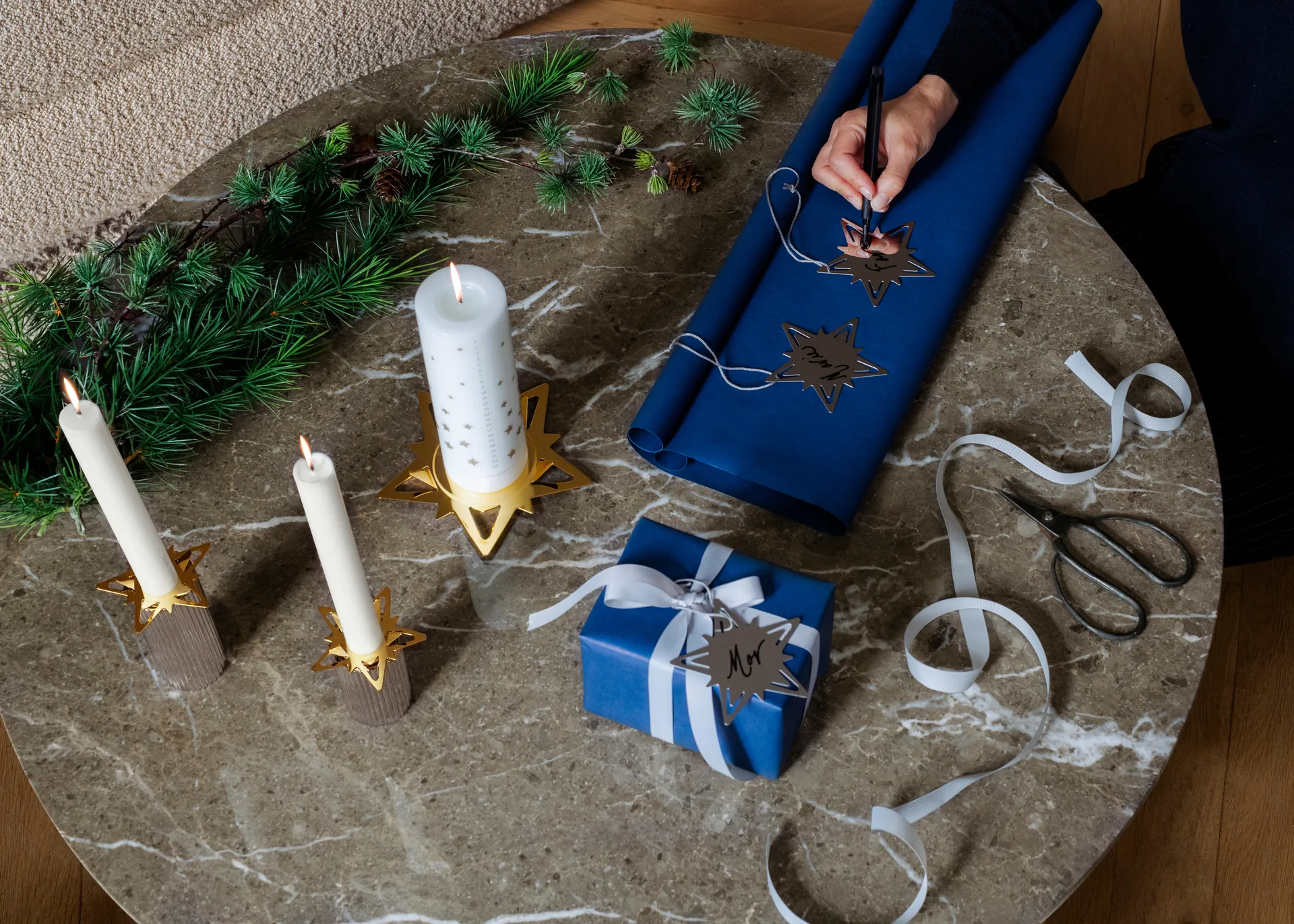 Cadeau décoratif Classic christmas star Lot de 4, Argenté Georg Jensen