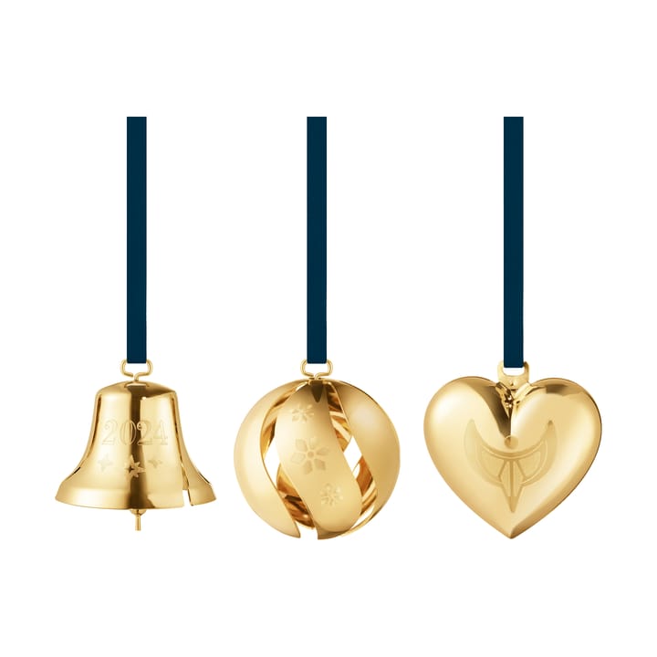 Coffret cadeau 3 pièces 2024, Plaqué or Georg Jensen