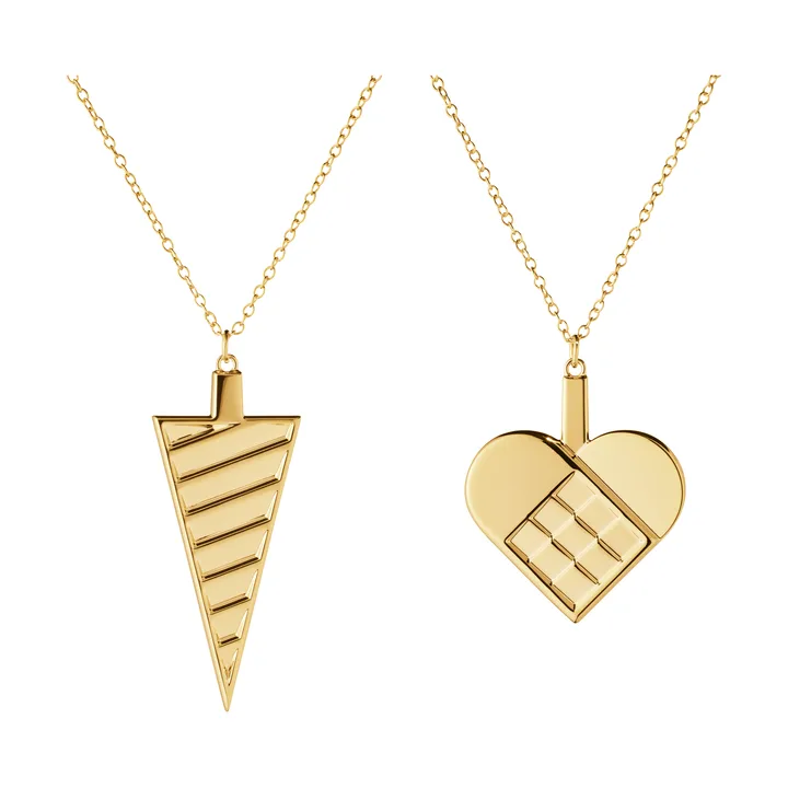 Coffret cadeau, décorations de Noël 2025 års 2 pièces - Alliage de zinc doré - Georg Jensen