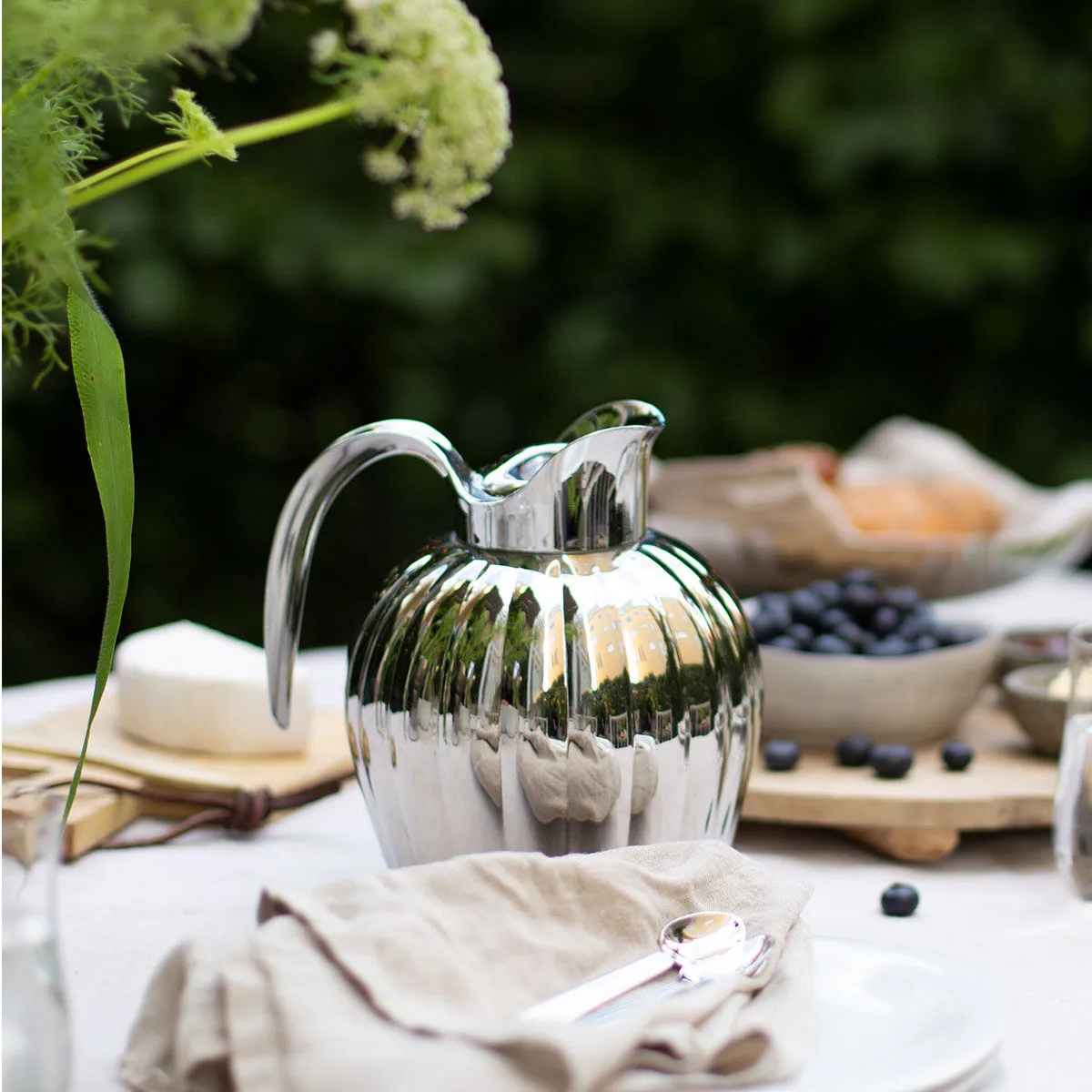 Couvercle push pour pichet thermos Bernadotte, Acier inoxydable Georg Jensen