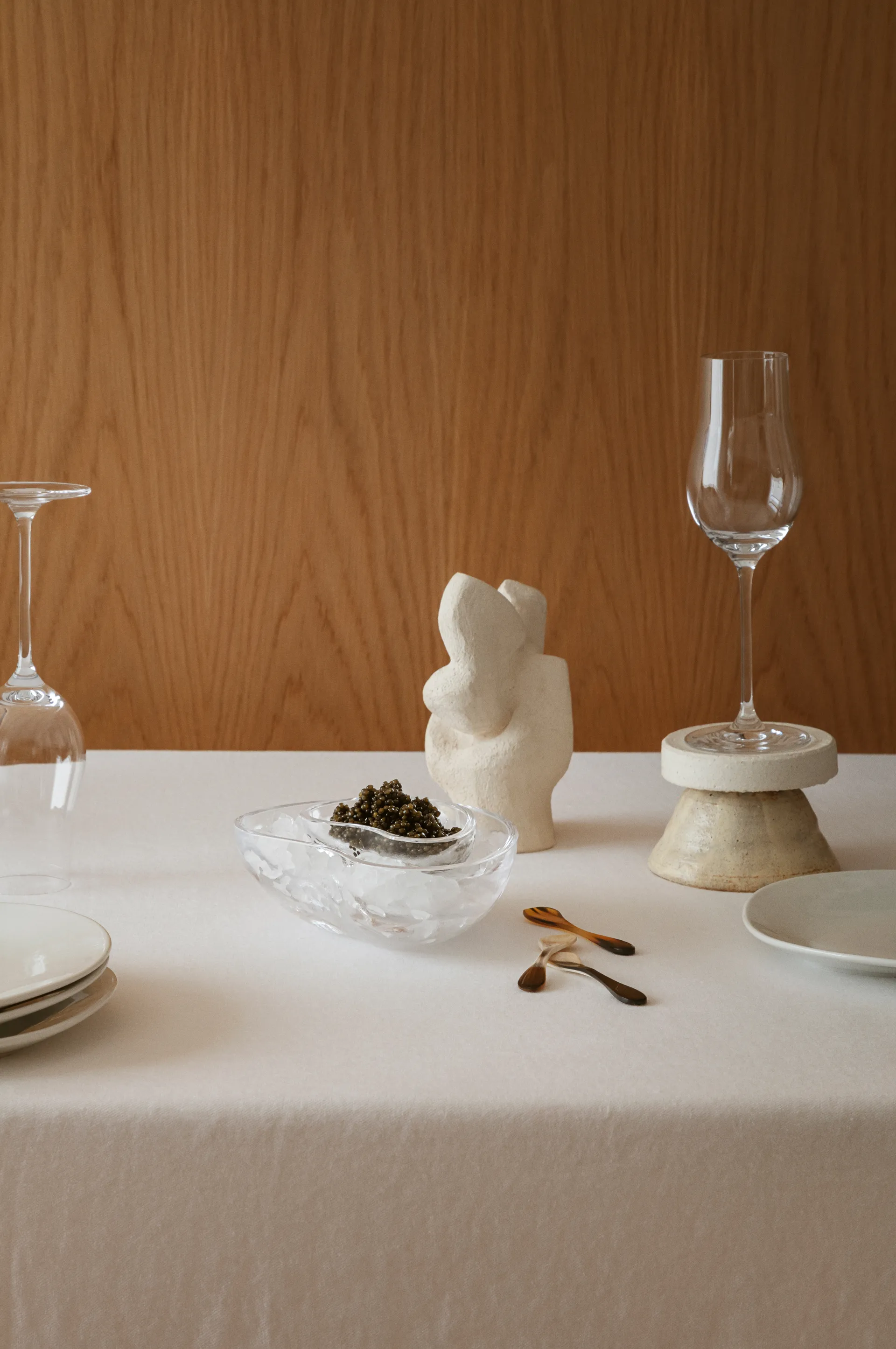 Cuillère à caviar Indulgence, lot de 2, Corne Georg Jensen