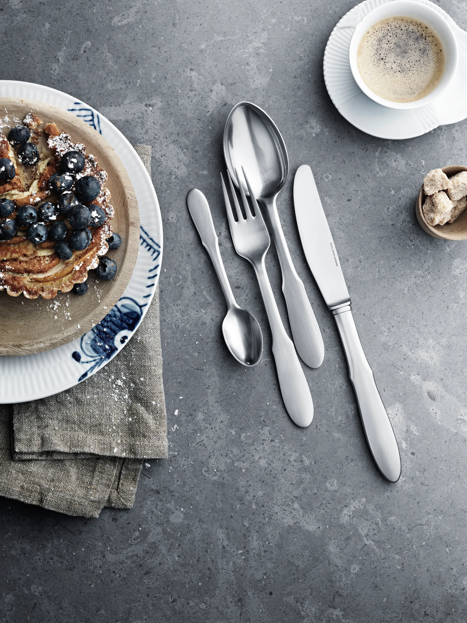 Cuillère à soupe Mitra mat, Acier inoxydable Georg Jensen