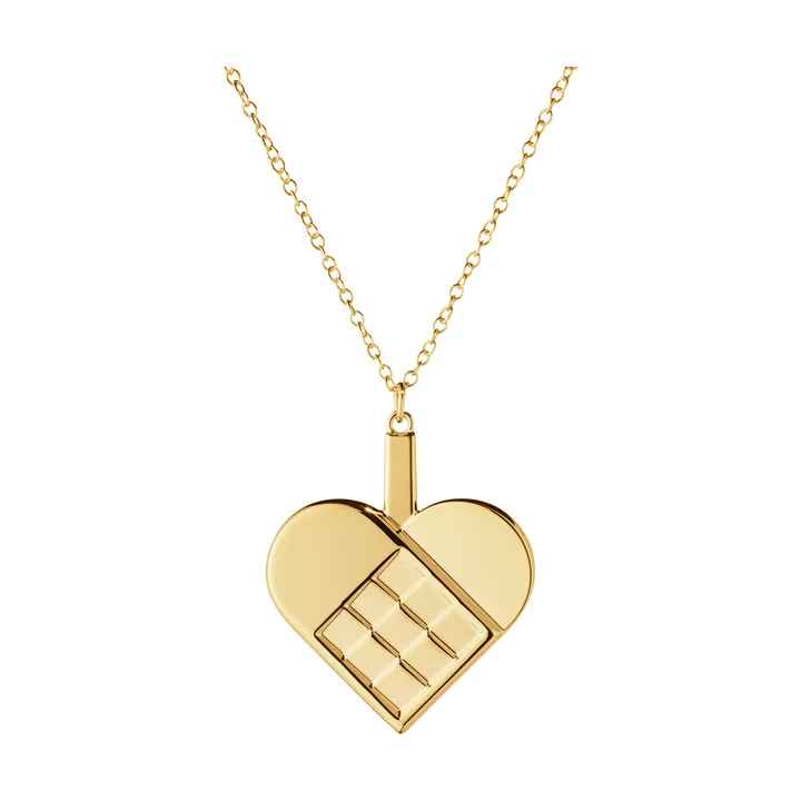 Décoration de Noël, cœur 2025 års - Alliage de zinc doré - Georg Jensen