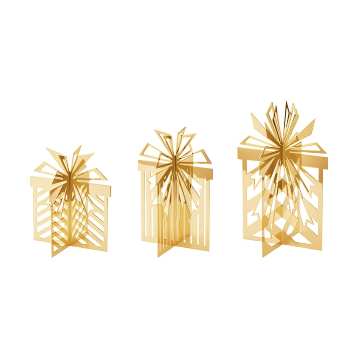 Décoration de table, cadeau de Noël 2025 års 3 pièces - Acier inoxydable doré - Georg Jensen