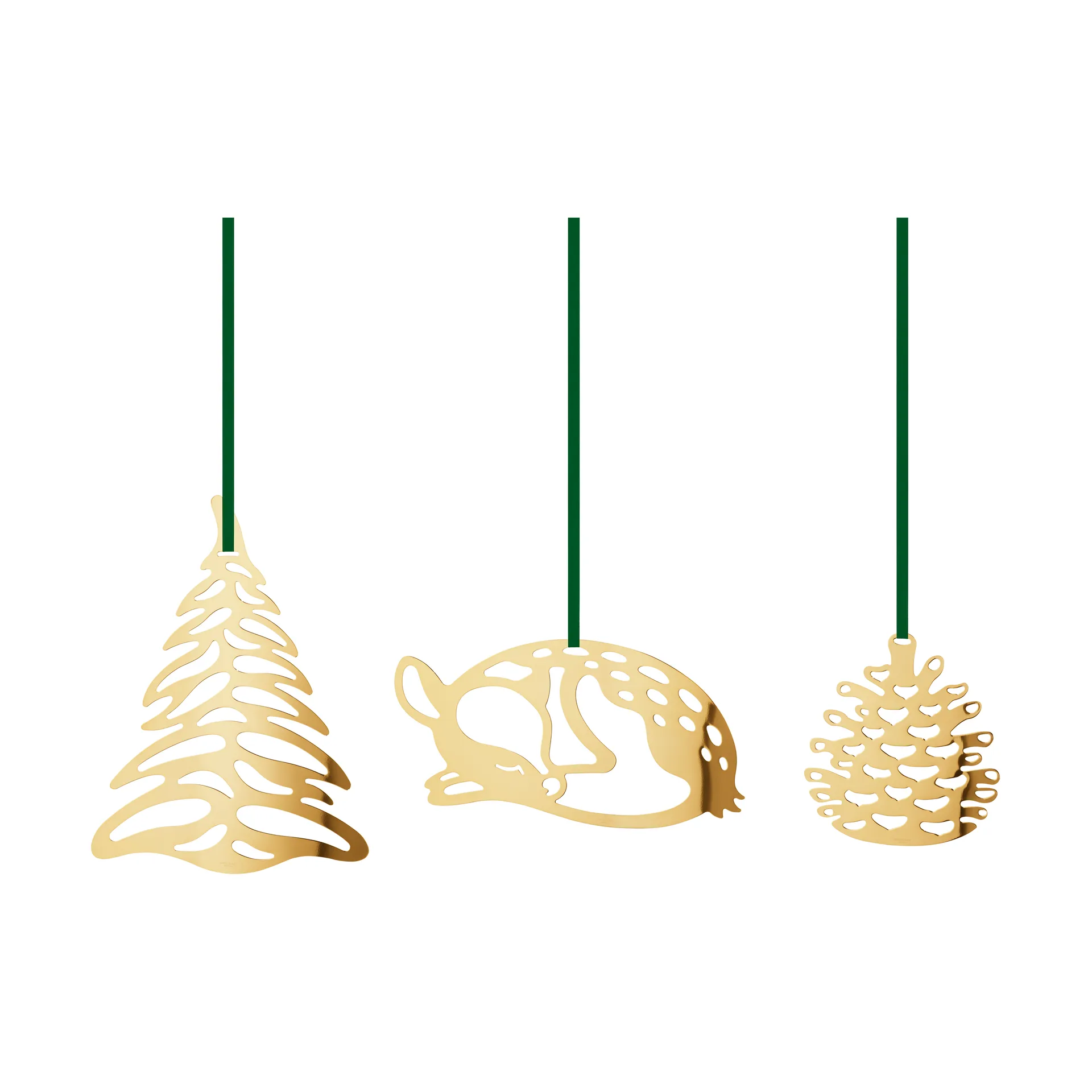 Ensemble avec suspension de Noël 2023 3 pièces, Plaqué or Georg Jensen