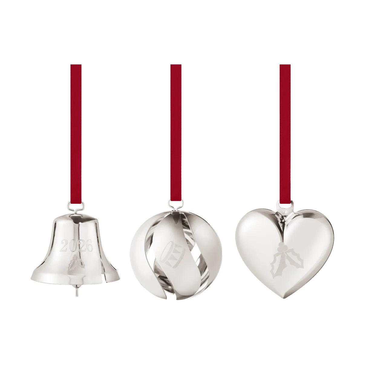 ensemble décoratif 2026, Palladium, 3 pièces Georg Jensen