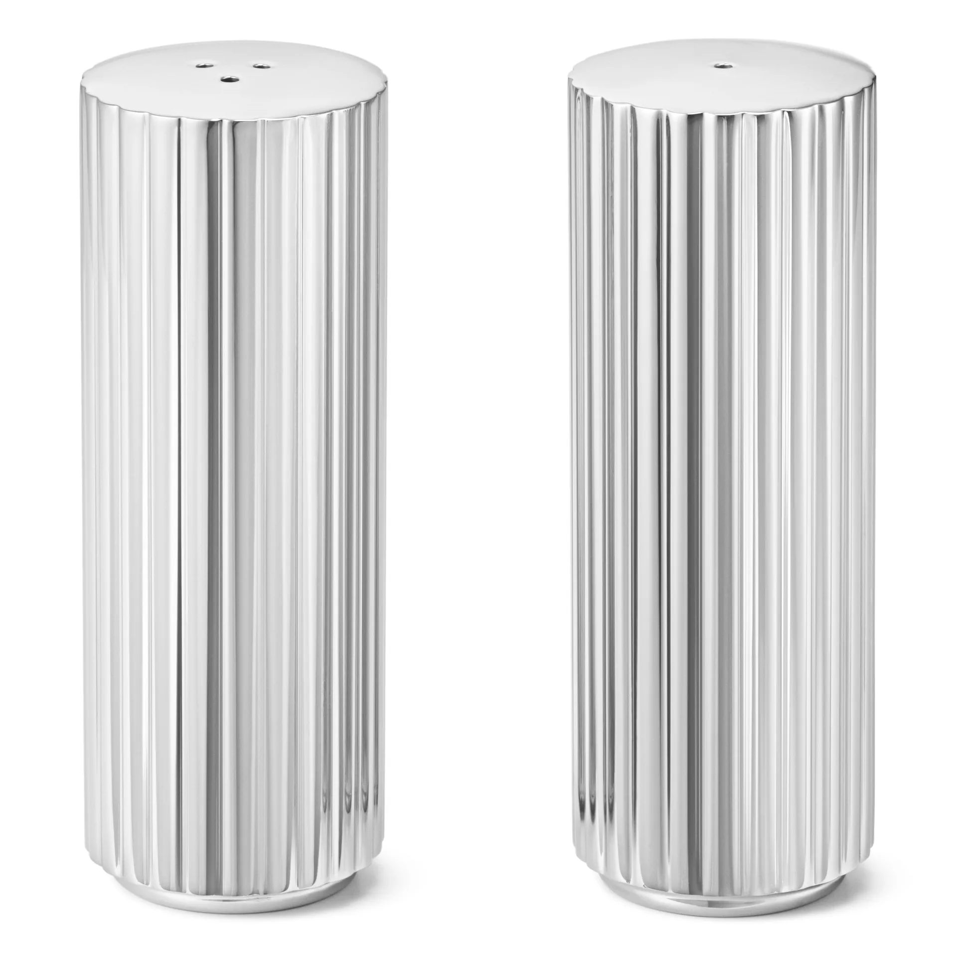 Ensemble sel et poivre Bernadotte, Acier inoxydable Georg Jensen