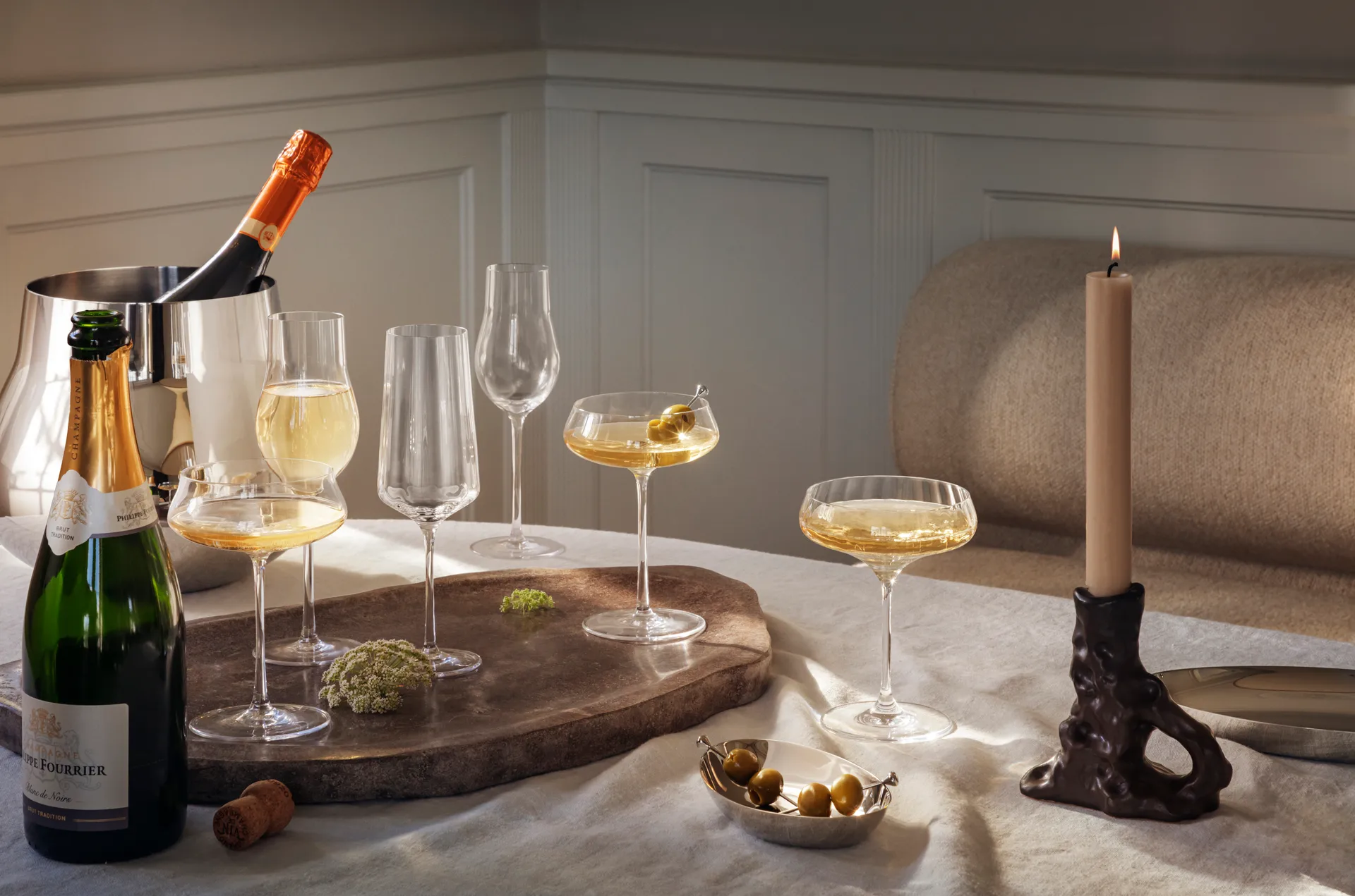 Flûte à champagne 25 cl Sky, lot de 6, Transparent Georg Jensen