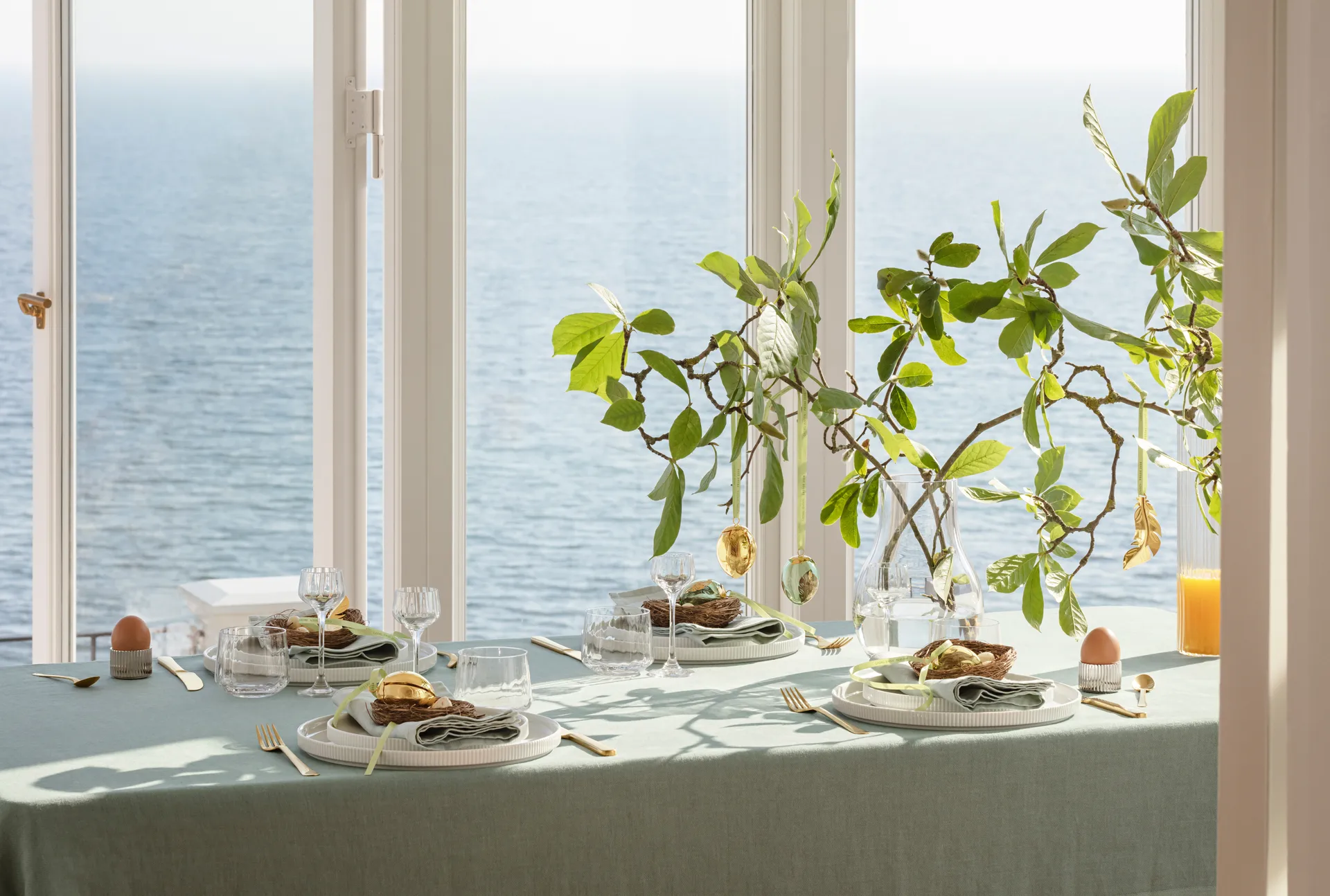 Georg Jensen pendentif plume de Pâques 2024, 18 K Plaqué Or Georg Jensen