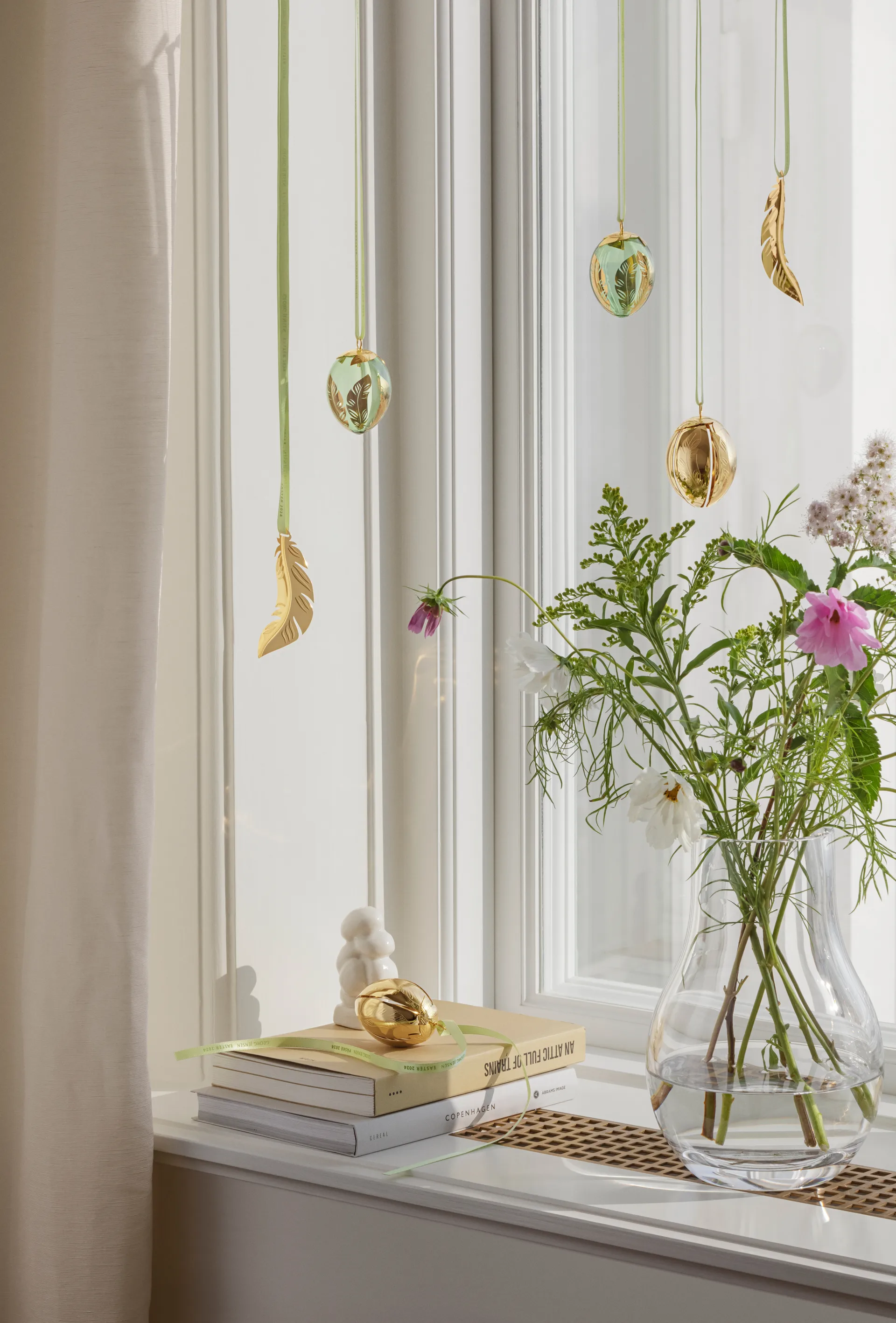 Georg Jensen pendentif plume de Pâques 2024, 18 K Plaqué Or Georg Jensen