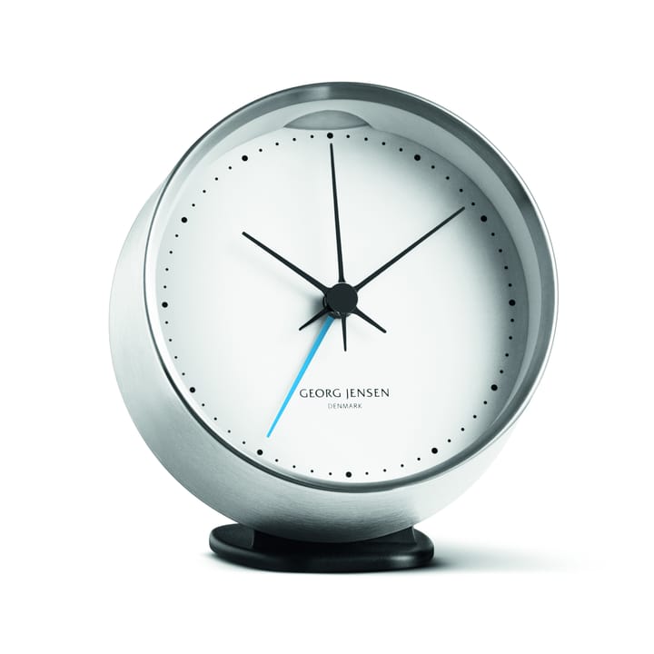 Horloge de table Koppel Ø 10 cm - blanc-acier inoxydable - Georg Jensen