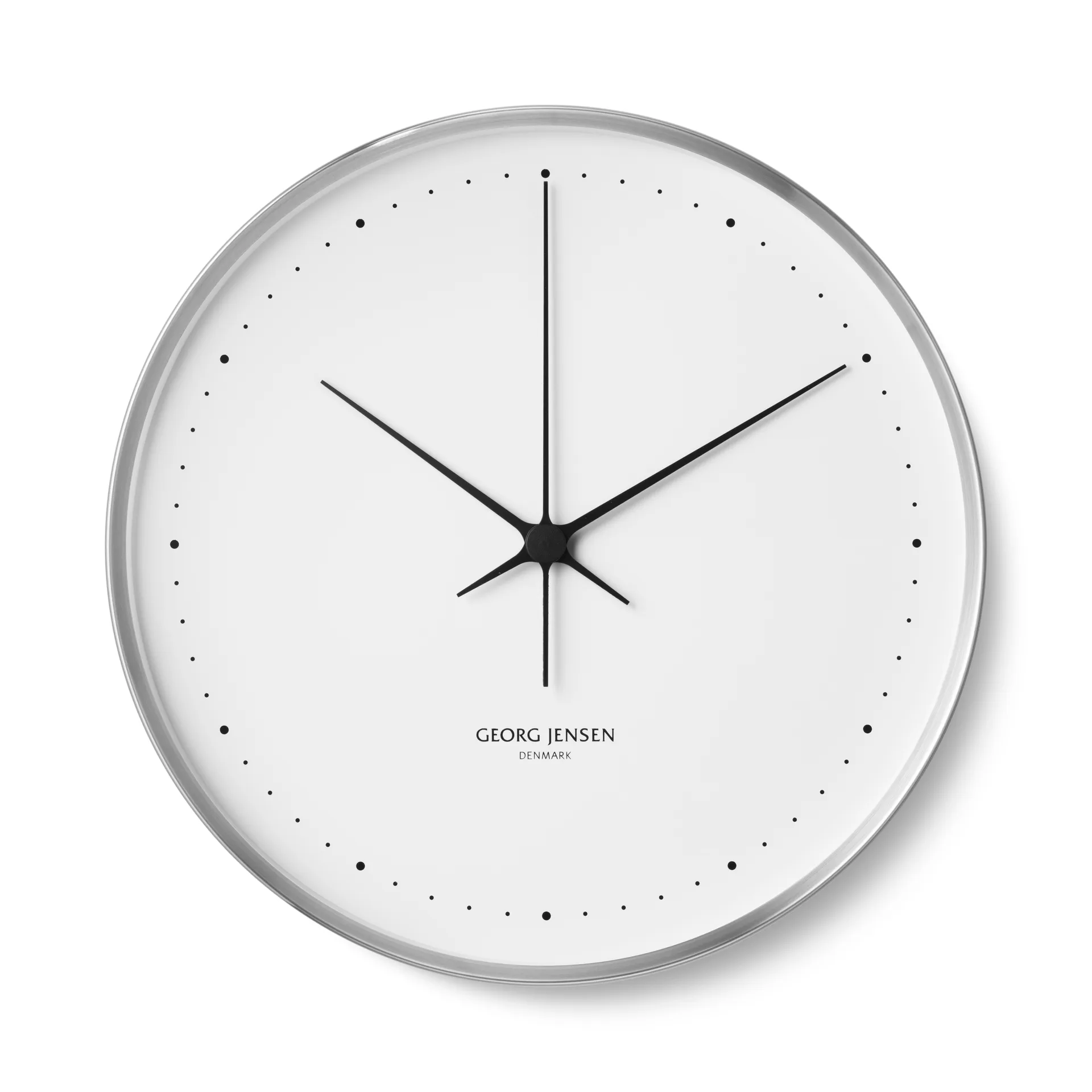 Horloge murale Henning Ø 40 cm, Acier-blanc Georg Jensen