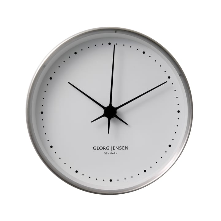 Horloge murale Koppen blanc-acier inoxydable - Ø 10 cm - Georg Jensen