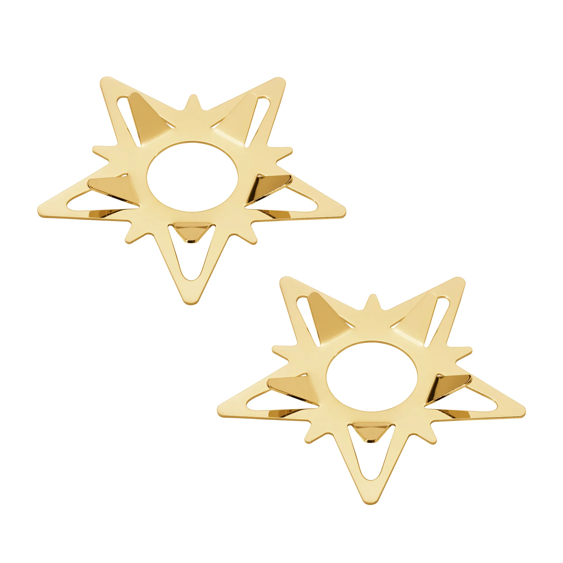 Manchette pour bougie étoile Classic christmas Lot de 2, Doré Georg Jensen
