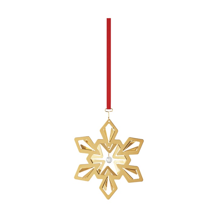 Ornement de Noël flocon de neige 2024 - Plaqué or - Georg Jensen