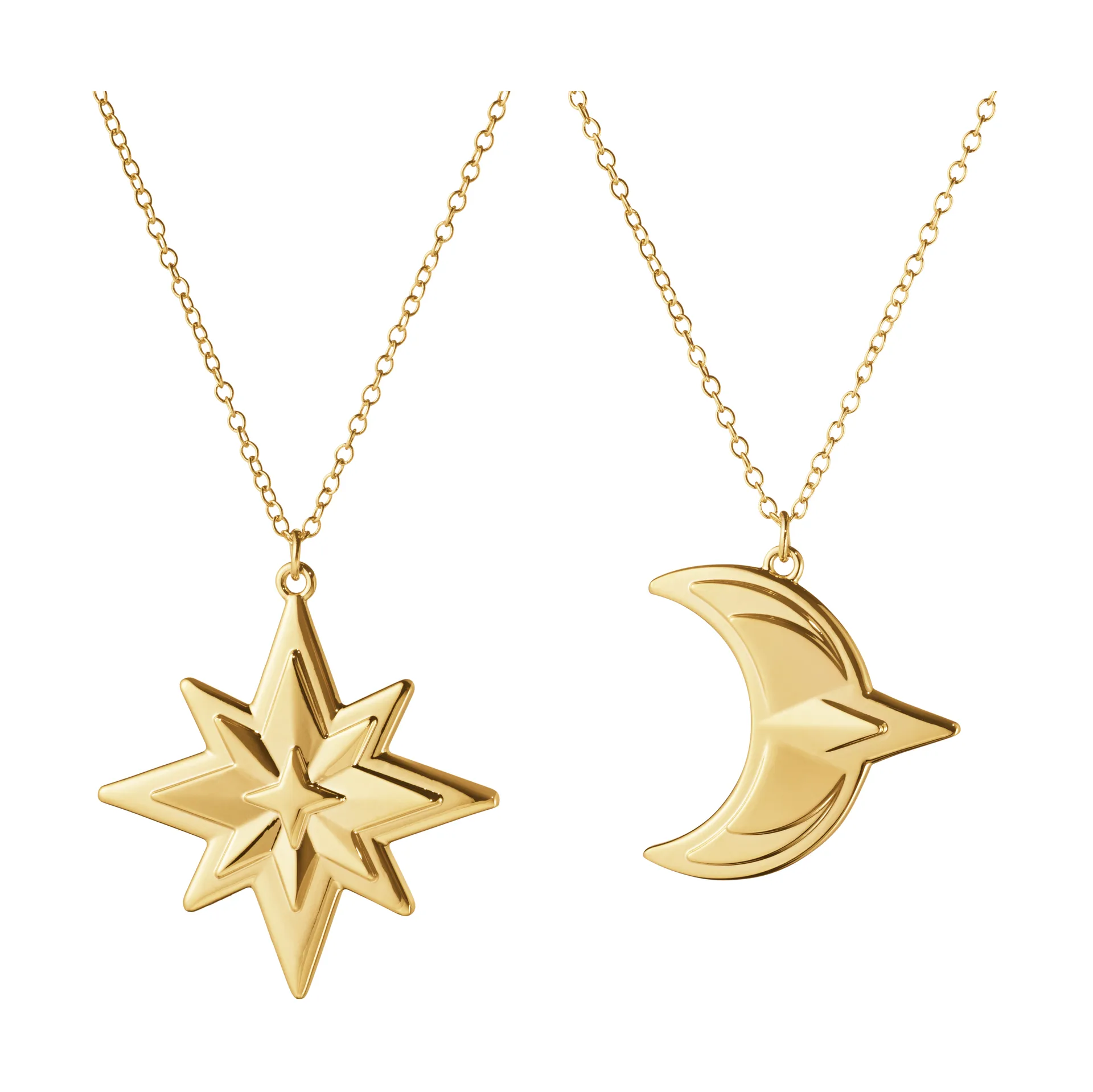 Ornements de Noël 2024, 2 pièces, Plaqué or Georg Jensen