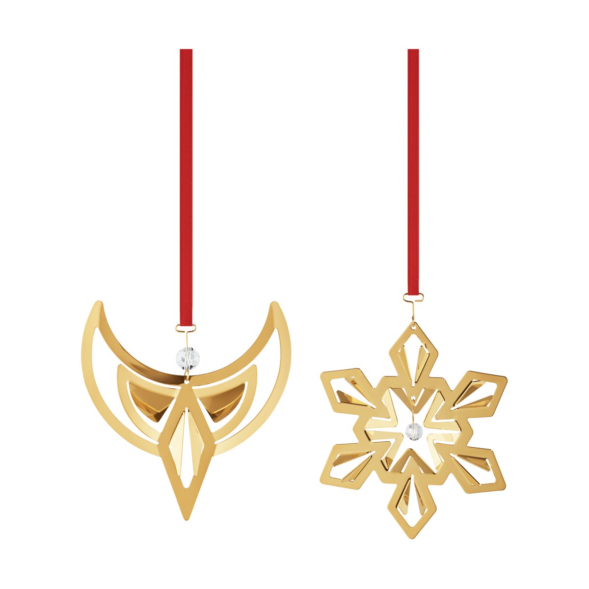 Georg Jensen Ornements de Noël 2024, 2 pièces Plaqué palladium