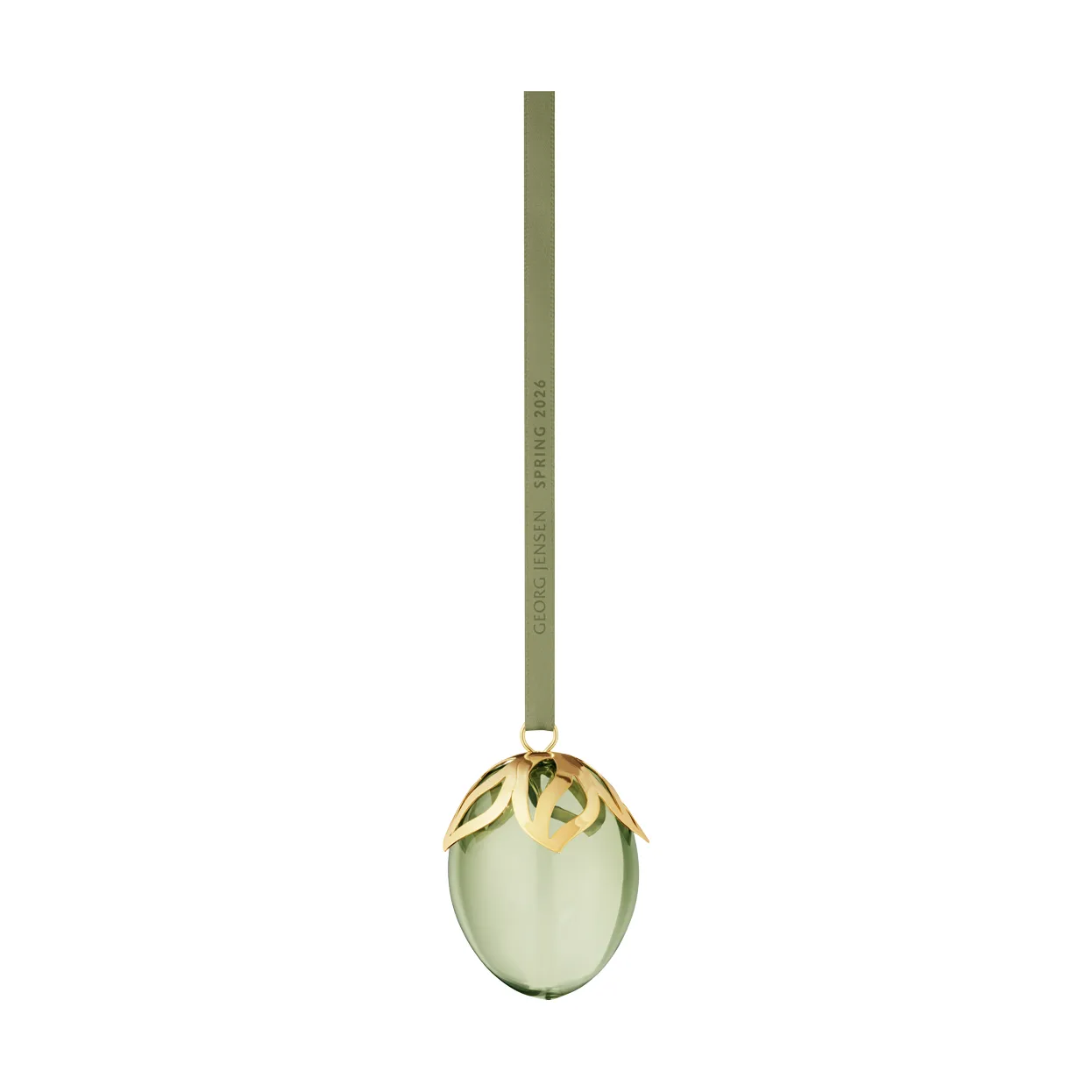 Pendentif œuf de Pâques Georg Jensen, Vert-plaqué or 18 K, 2026 Georg Jensen