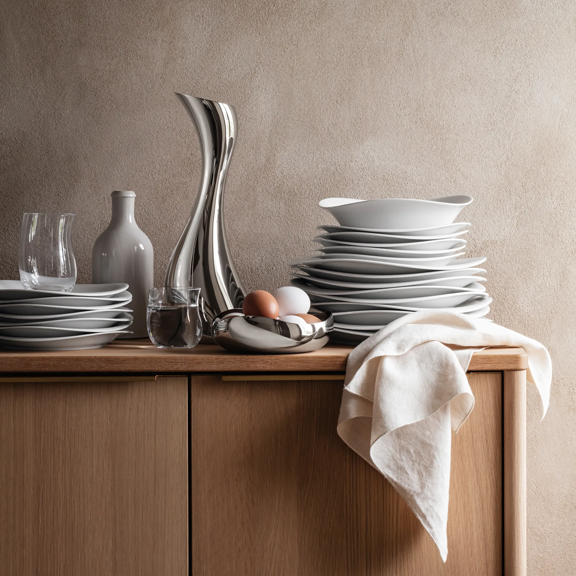 Petite assiette Sky Ø21 cm, Porcelaine Georg Jensen