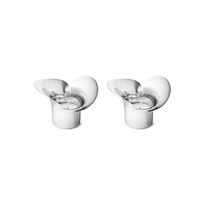 Photophore Bloom Botanica Lot de 2 - Acier inoxydable - Georg Jensen